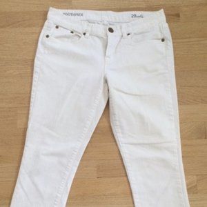 Toothpick 29 Ankle White Denim Jeans